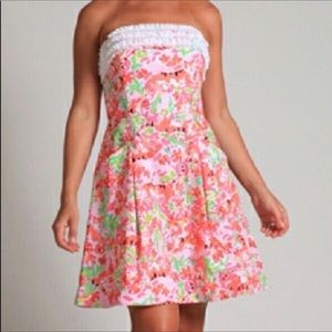 Lilly Pulitzer Call Me Kitty Cat Strapless Dress